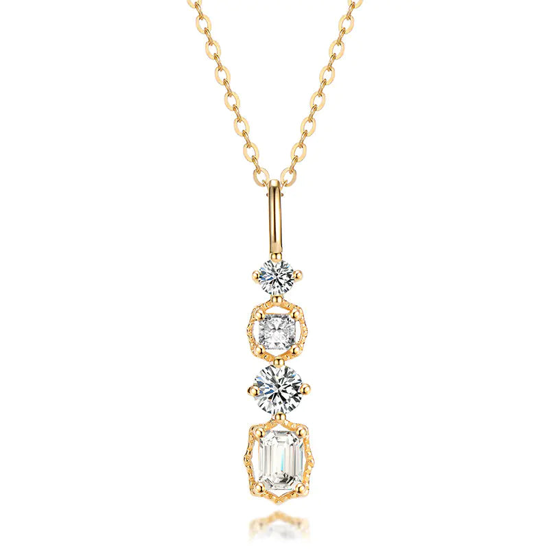 S925 Silver Plated 14K Gold Pendant Necklace for Women
