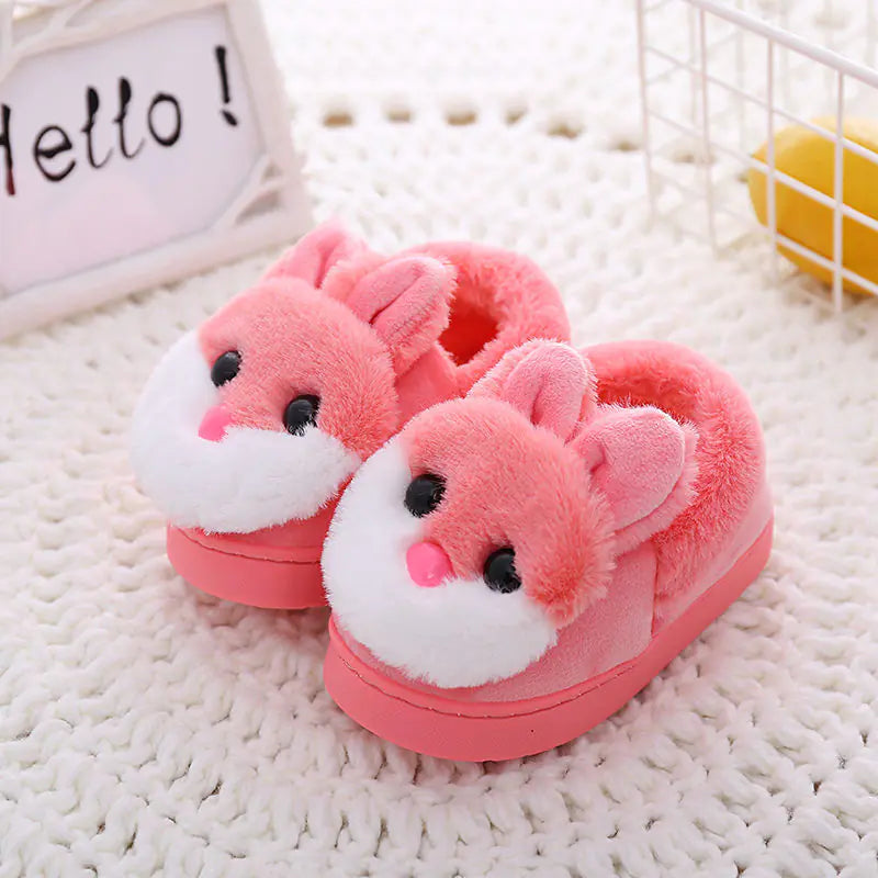 Non-Slip Cartoon Bunny Warm Soft Bottom Slippers