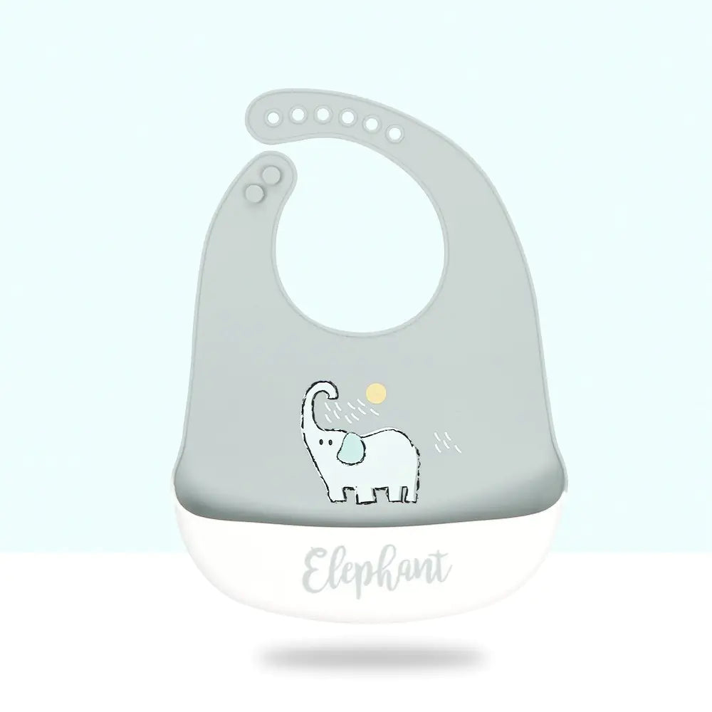 Super Soft Waterproof Cartoon Silicone Baby Bib