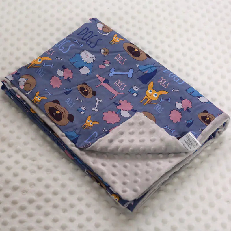 Thick Cartoon Baby Blanket for Warmth & Breathability