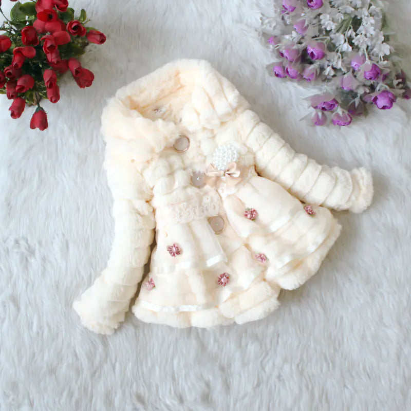 Thick Winter Fur Coat for Girls