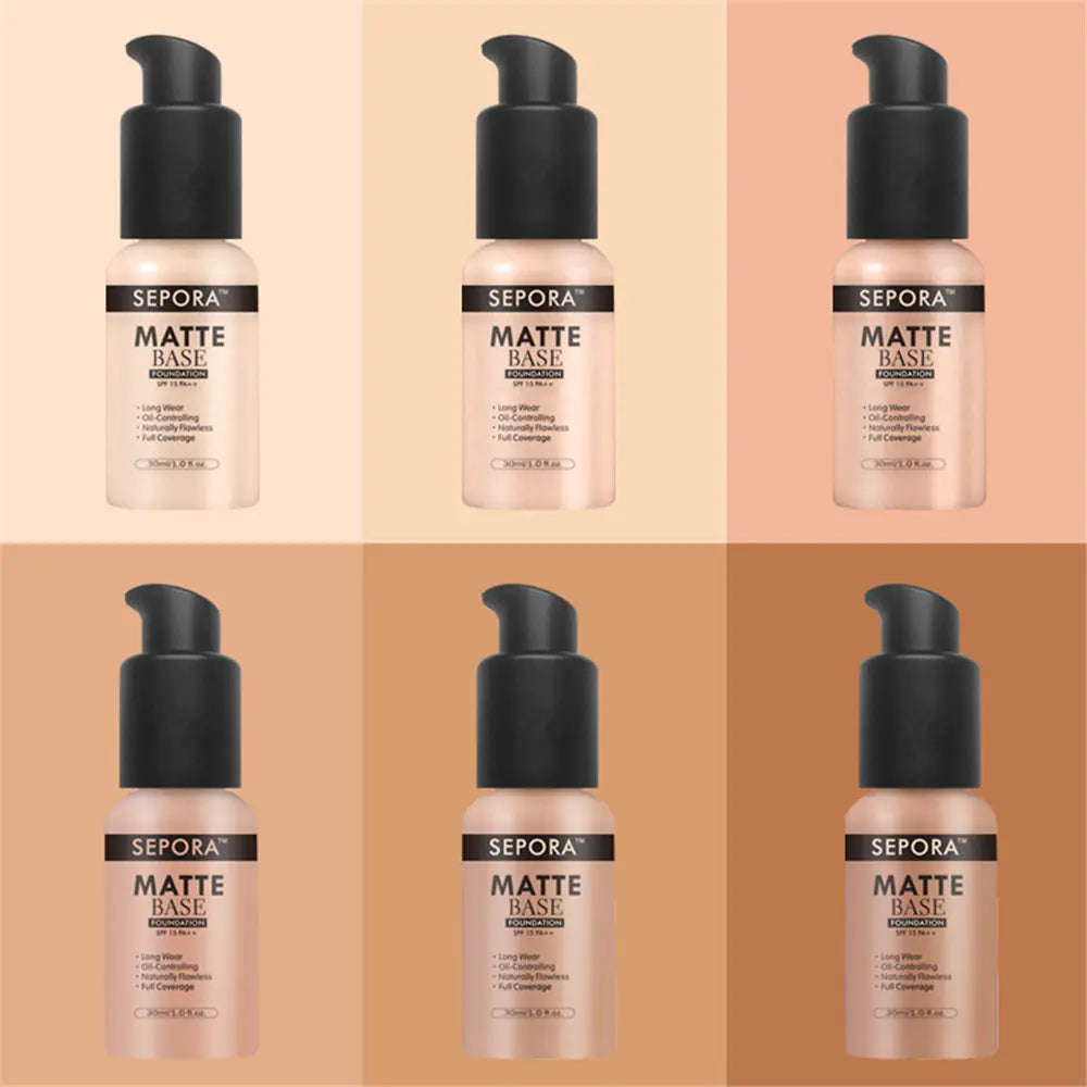 Matte Waterproof Liquid Foundation and Concealer Cream