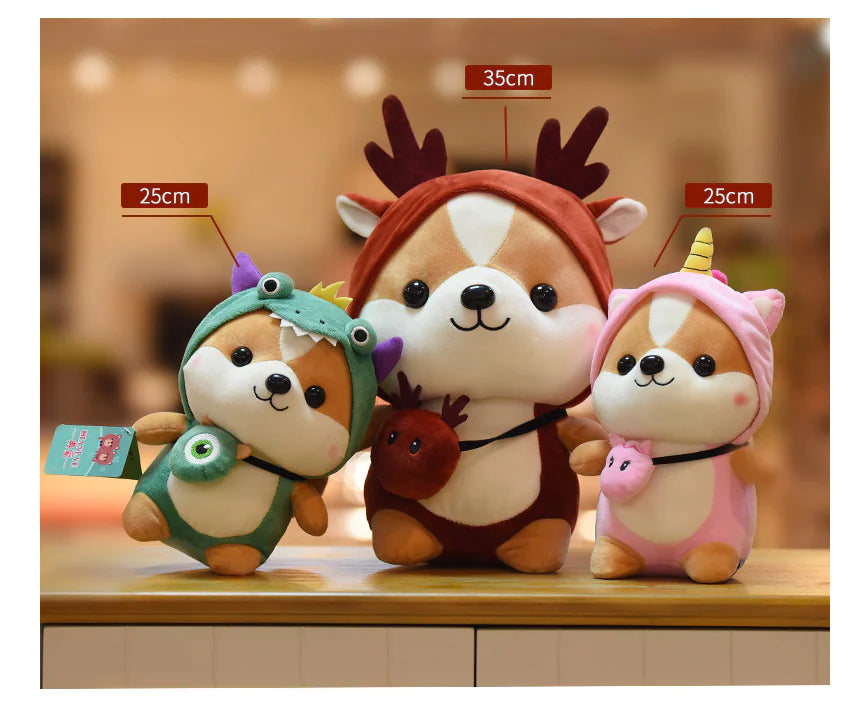 Cute Squirrel Plush Toy Transforming into Dinosaur