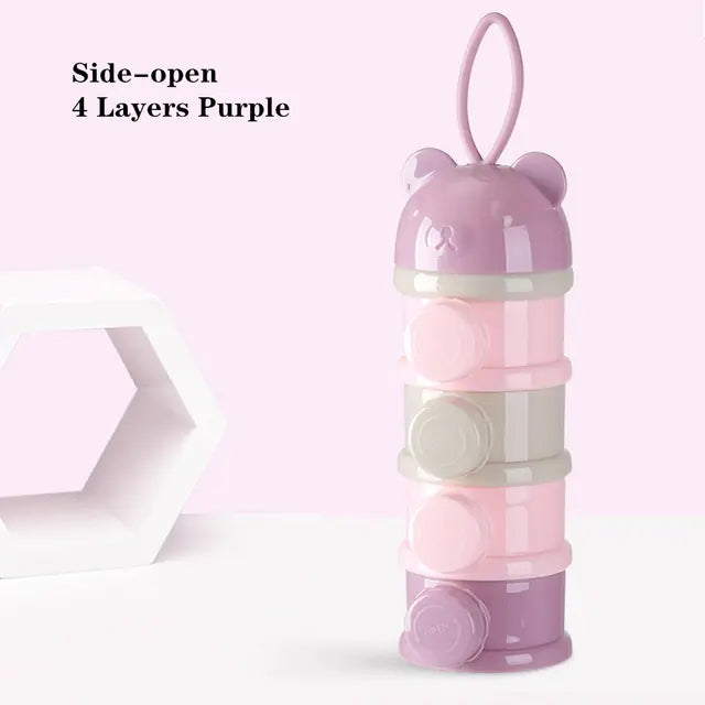 3/4 Layer Bear Style Portable Baby Food Storage Box