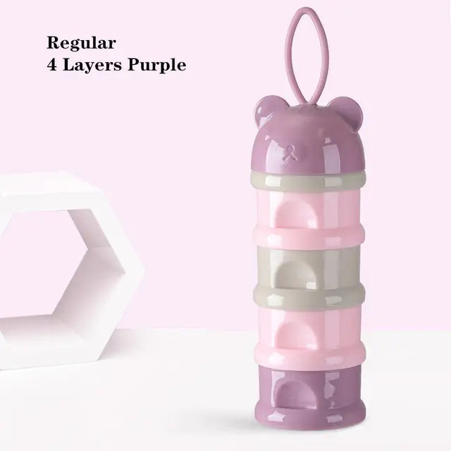3/4 Layer Bear Style Portable Baby Food Storage Box