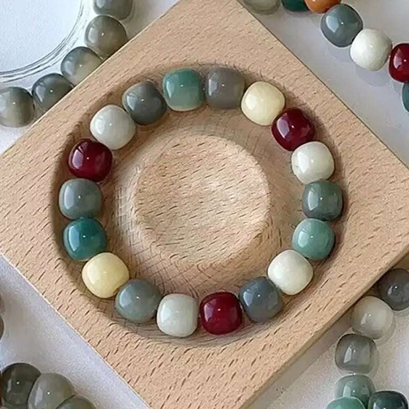 Women's Simple Chen Seed White Jade Bodhi Bracelet