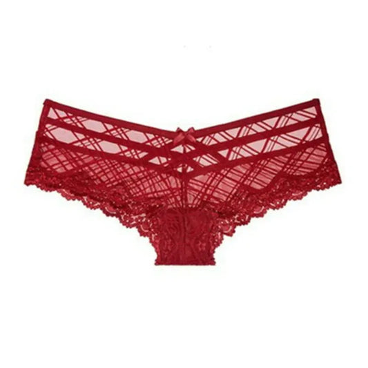 Fashion Lace Low Waist Women's Underwear - Plus Size