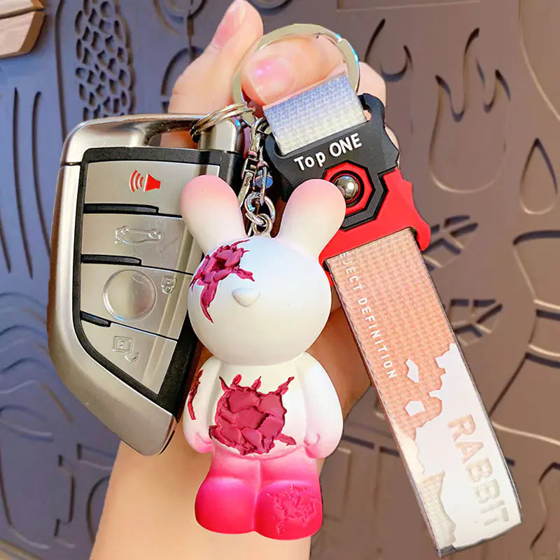 Exquisite Cartoon Destruction Rabbit Keychain Pendant