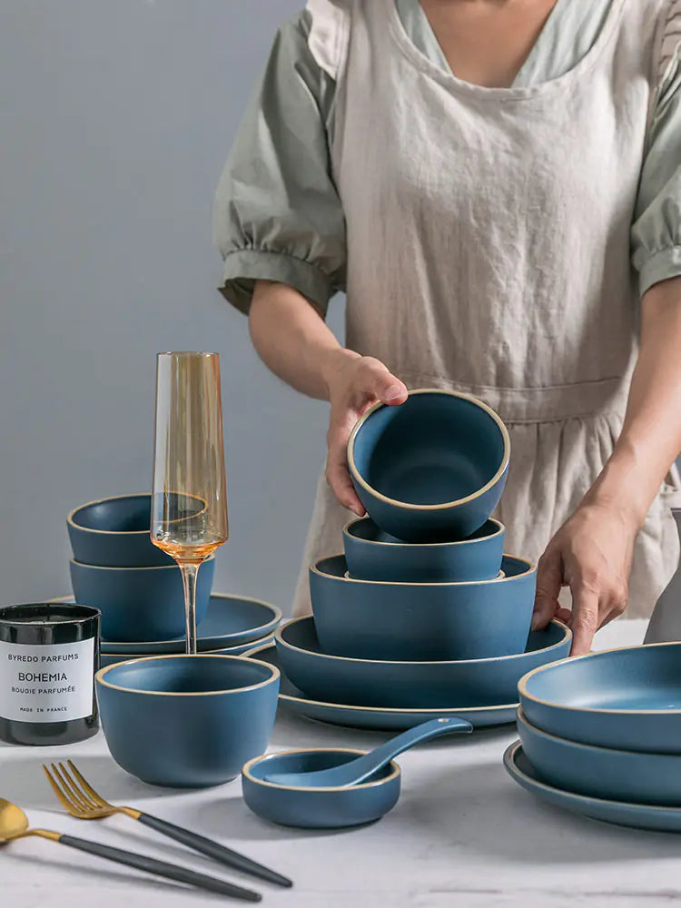 Nordic Style Ceramic Tableware Set for One Person