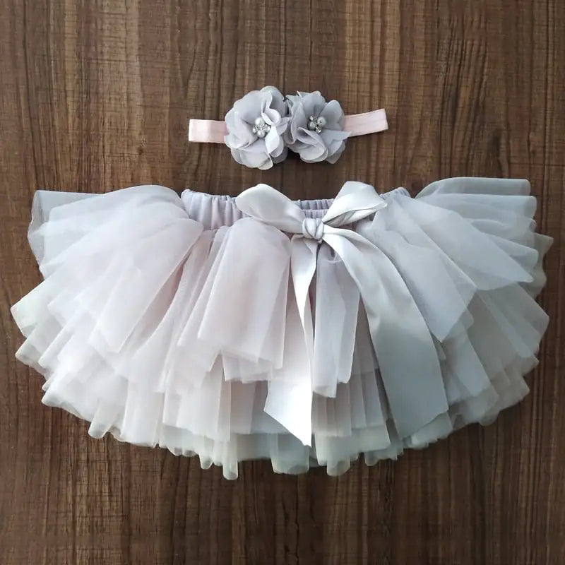 Children's Half-Length Net Yarn Skirt