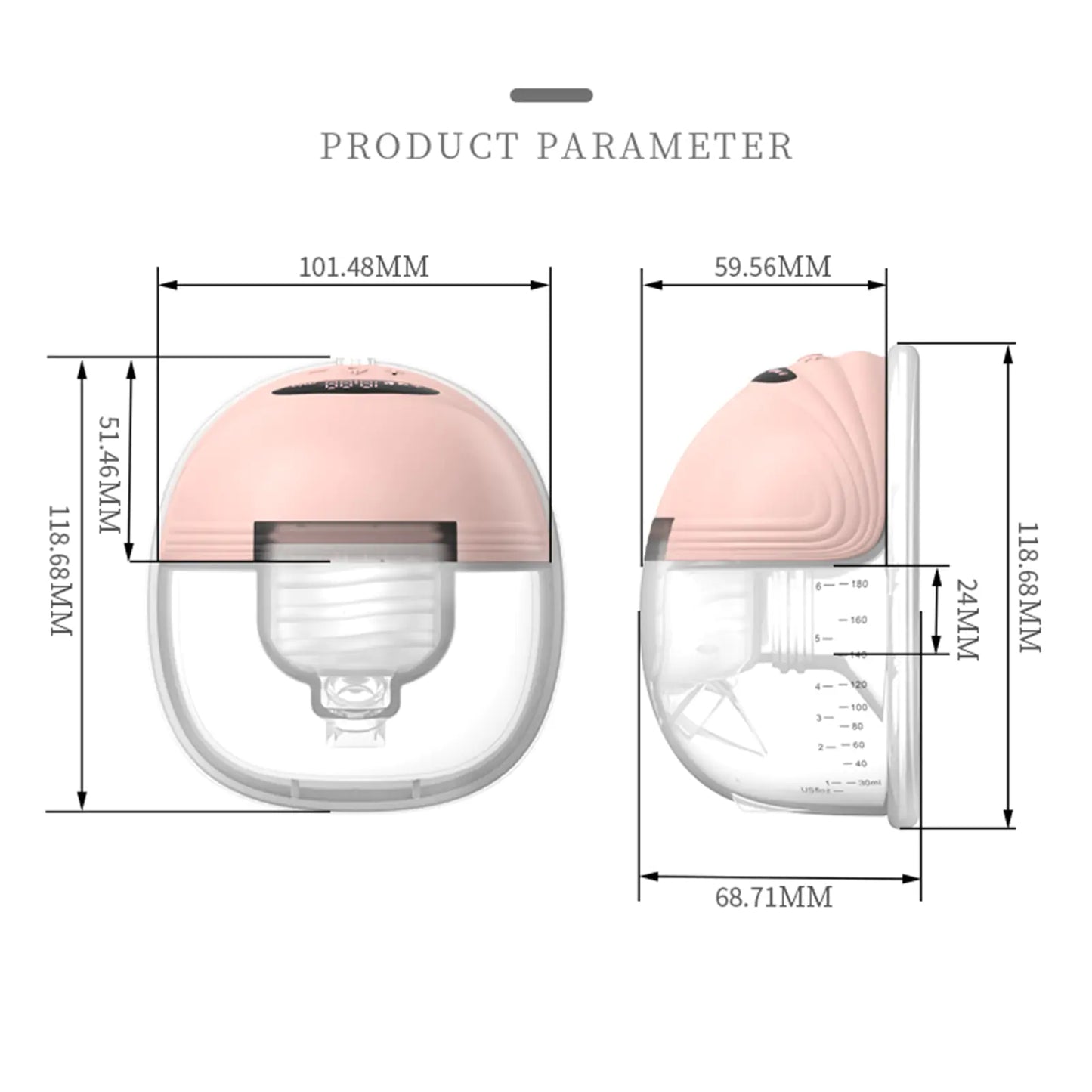 Intelligent All-in-One Electric Breast Pump with Large Suction