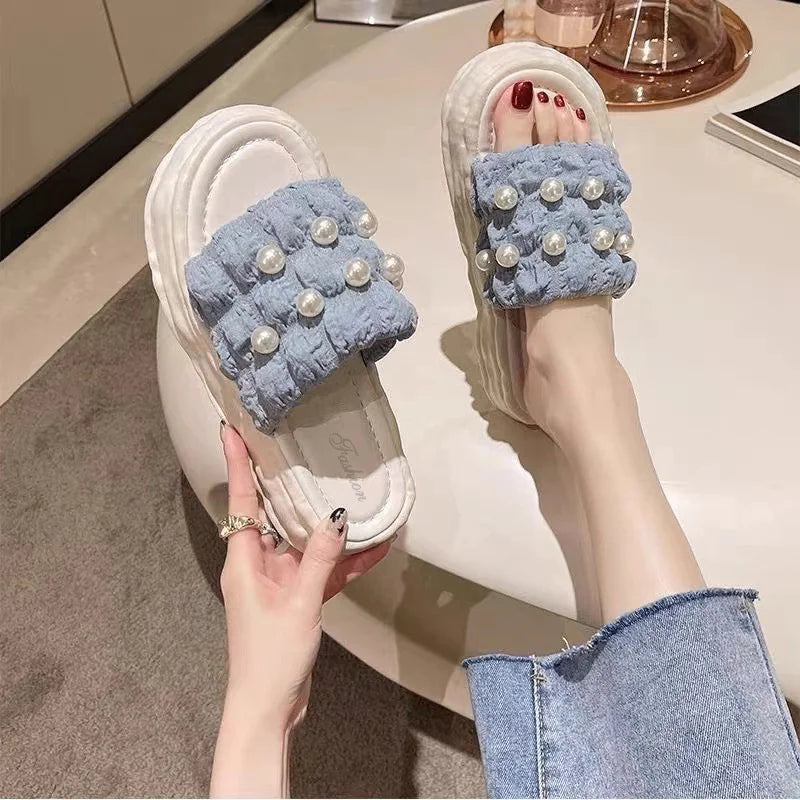 Women's Non-slip Muffin Heel Slippers