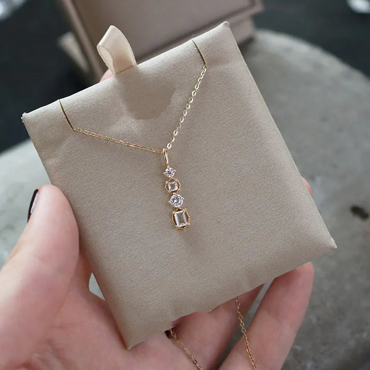 S925 Silver Plated 14K Gold Pendant Necklace for Women