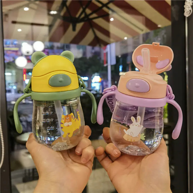 Cute Cartoon 250ml Toddler Drinking Straw Cup