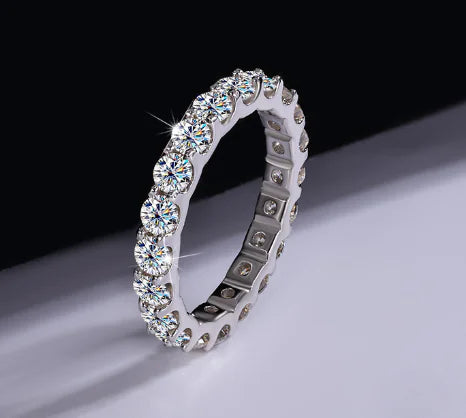 S925 Sterling Silver Moissanite Ring for Women (Single)