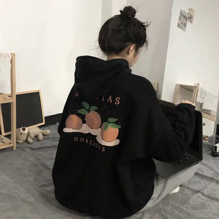 Women's Hooded Fleece Sweater - Loose Fit Design