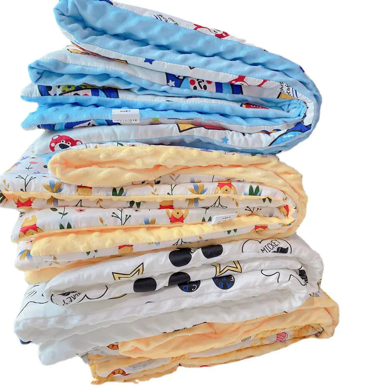 Thick Cartoon Baby Blanket for Warmth & Breathability