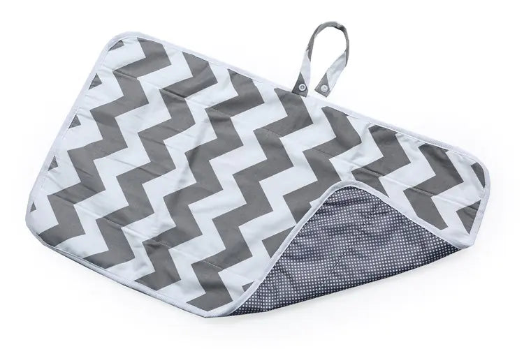 Washable Cotton Diaper Bag with Folding Changing Mat