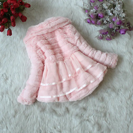 Thick Winter Fur Coat for Girls