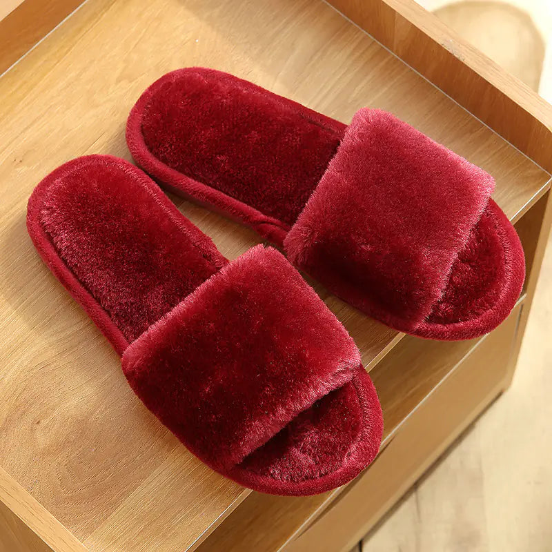 Warm Non-Slip Cotton Slippers for Women