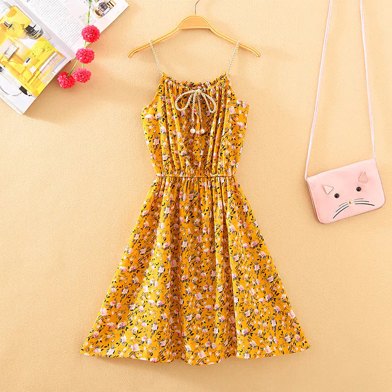 Bohemian Floral Chiffon Maxi Dress for Women