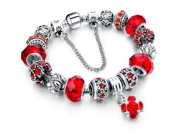 Large Hole Glass Bead Bracelet