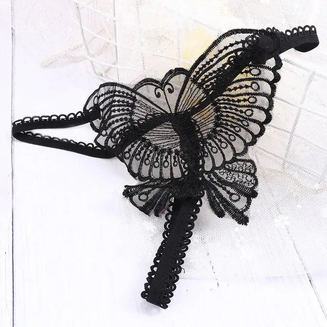 Lace Open-Crotch T-Back Panties for Women