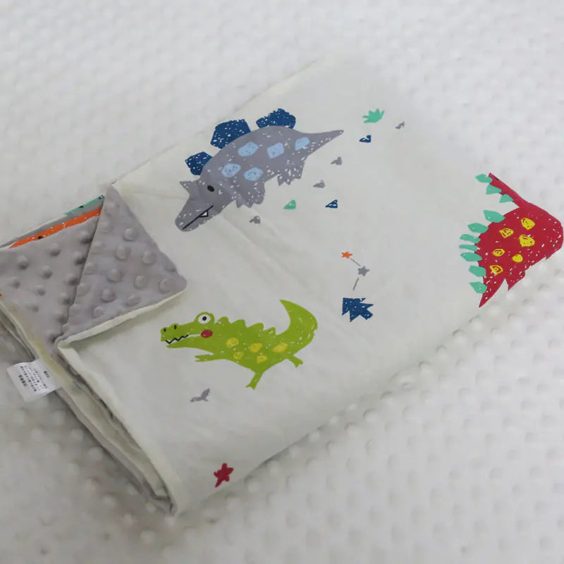 Thick Cartoon Baby Blanket for Warmth & Breathability