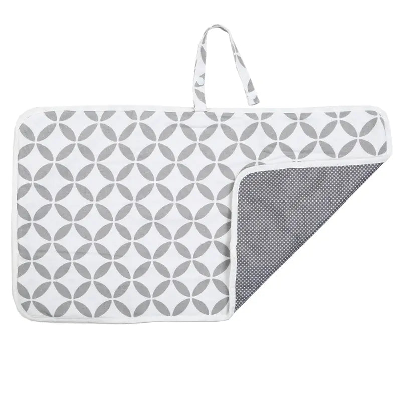 Washable Cotton Diaper Bag with Folding Changing Mat