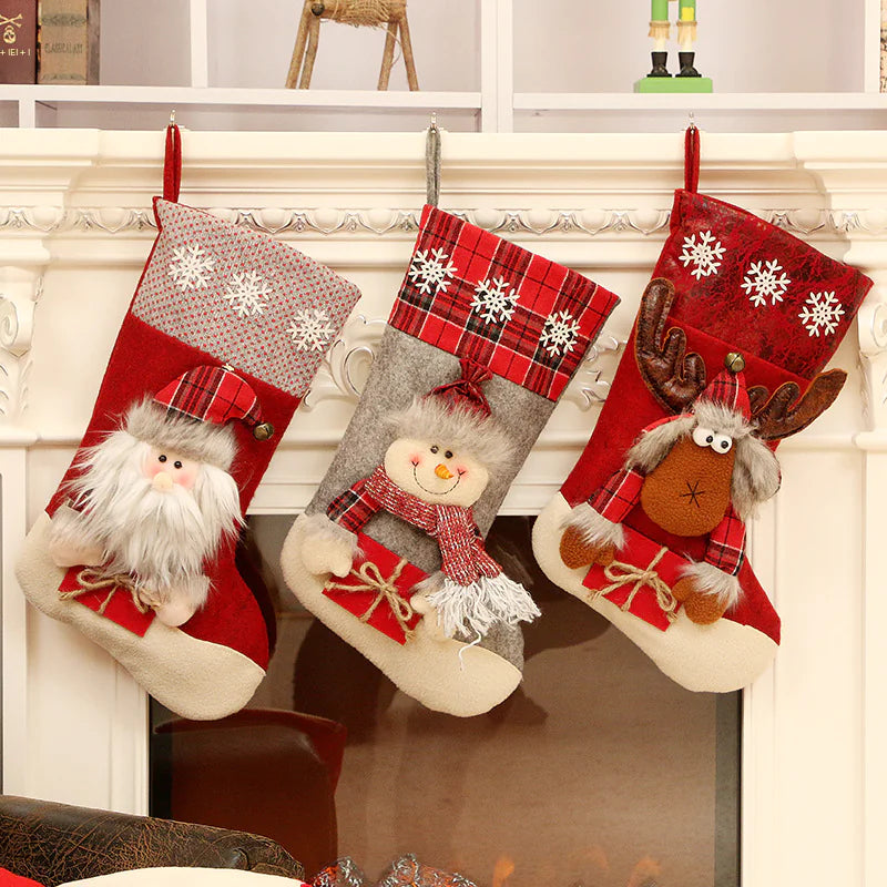New Large Christmas Stocking Gift Bag for Decorations