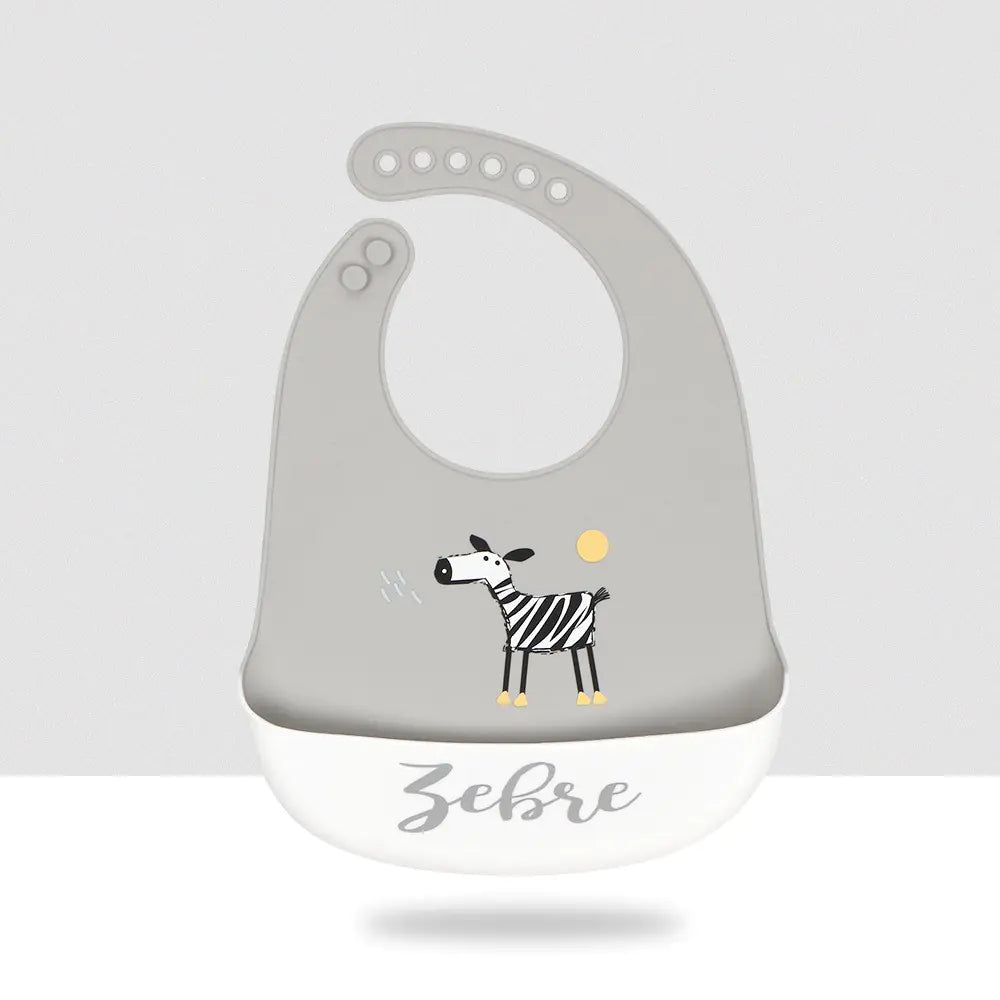 Super Soft Waterproof Cartoon Silicone Baby Bib