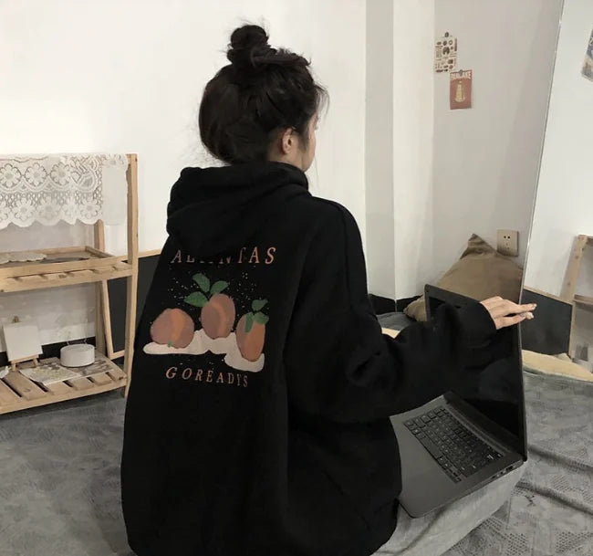 Women's Hooded Fleece Sweater - Loose Fit Design