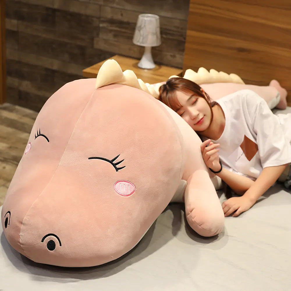 Cute Dinosaur Plush Toy Pillow for Sleeping (Large)