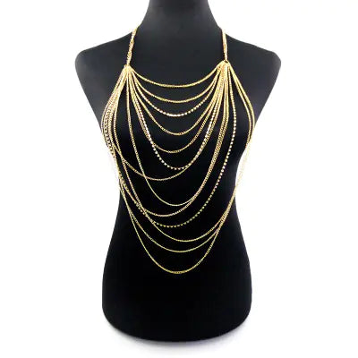 Fashionable European and American Tassel Diamond Body Chain
