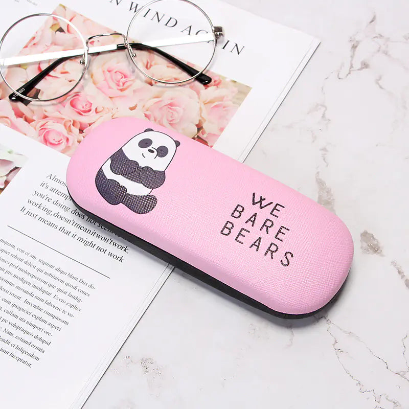 Cute Cartoon Panda Glasses Case - Portable Storage Box