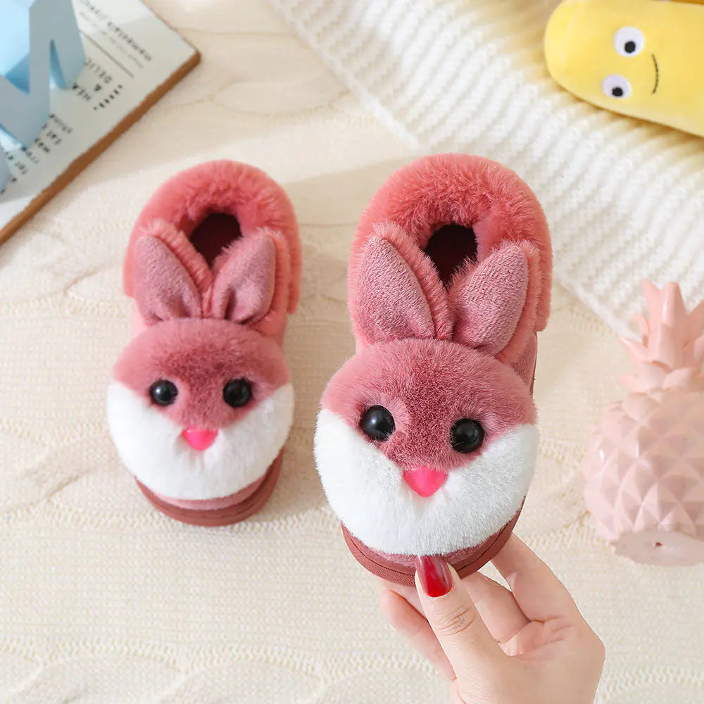 Non-Slip Cartoon Bunny Warm Soft Bottom Slippers