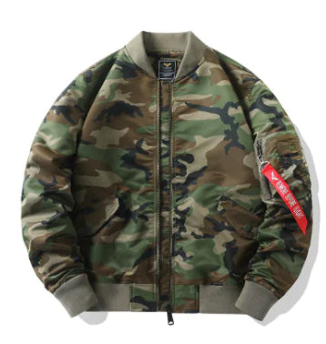 Men's Embroidered Pilot Jacket - Trendy Baseball Style