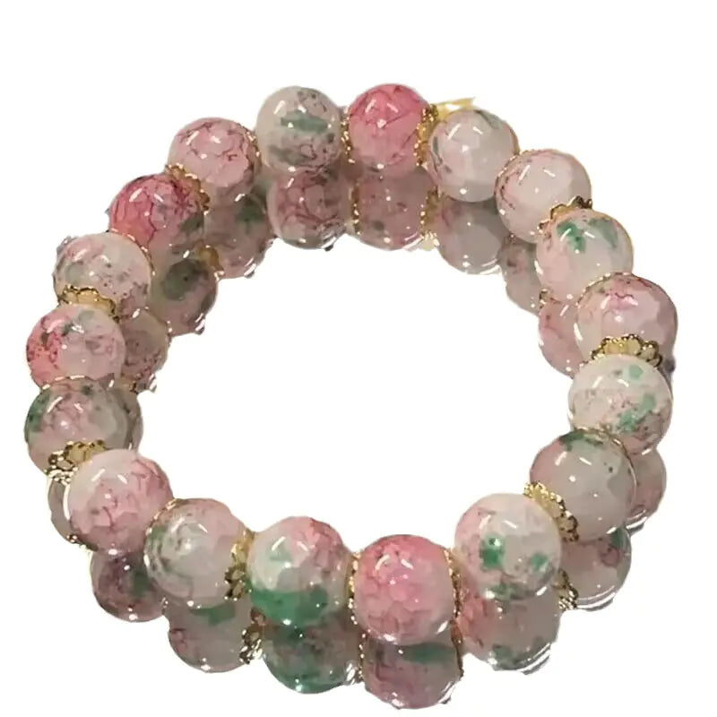 Sakura Glass Bead Bracelet for Women - Unique Design