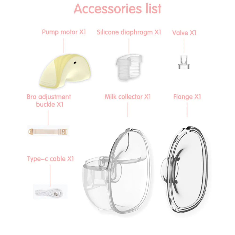 Portable Electric Wearable Mute Breast Pump All-in-One