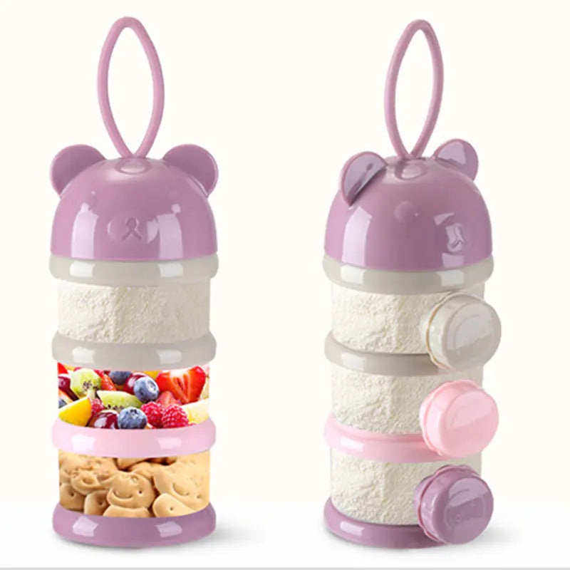 3/4 Layer Bear Style Portable Baby Food Storage Box