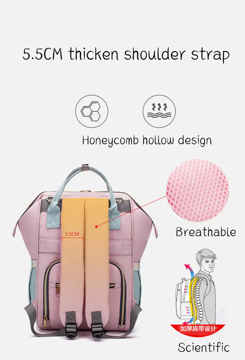 Large Capacity Multi-functional Baby Diaper Backpack