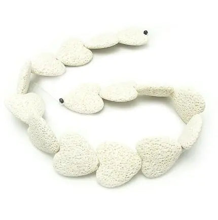 Colorful Heart-Shaped Volcanic Rock Bracelet