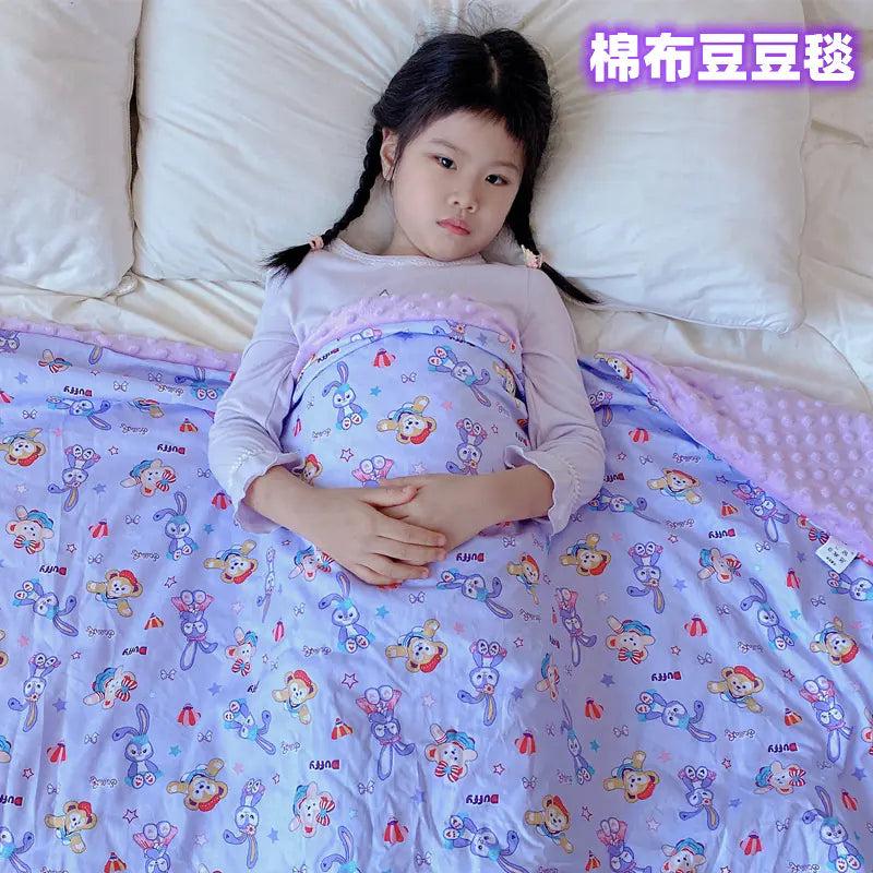 Thick Cartoon Baby Blanket for Warmth & Breathability