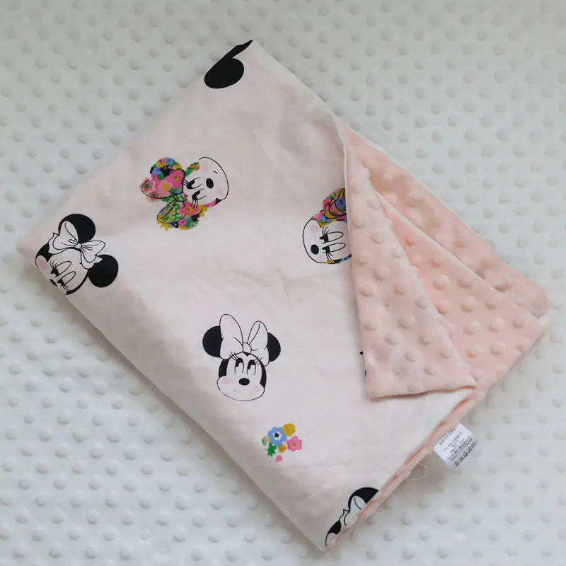 Thick Cartoon Baby Blanket for Warmth & Breathability