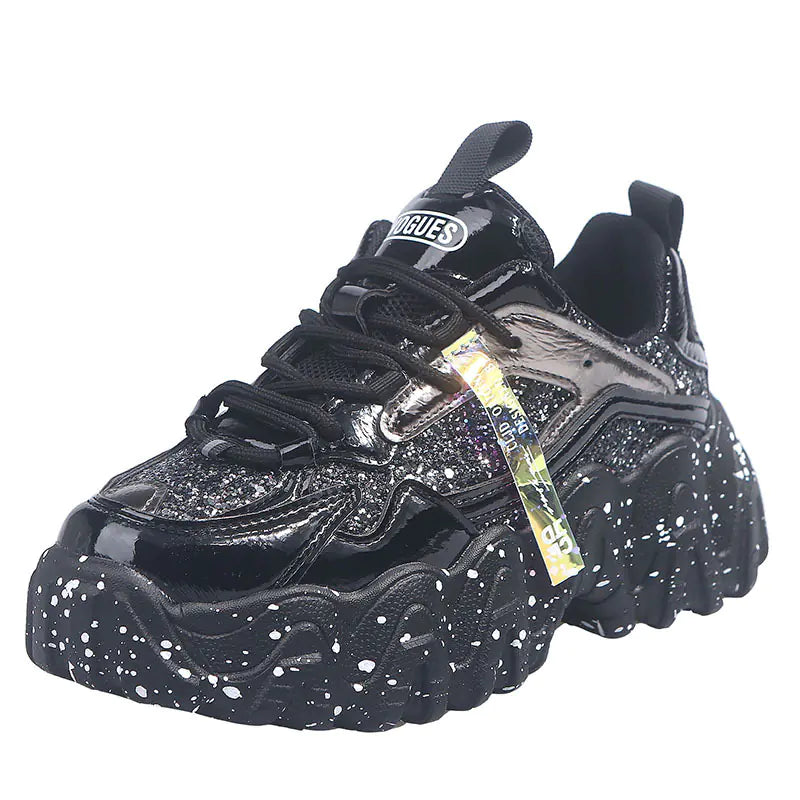 Dad Sneakers, Height-Boosting Athletic Shoes, Thick Sole