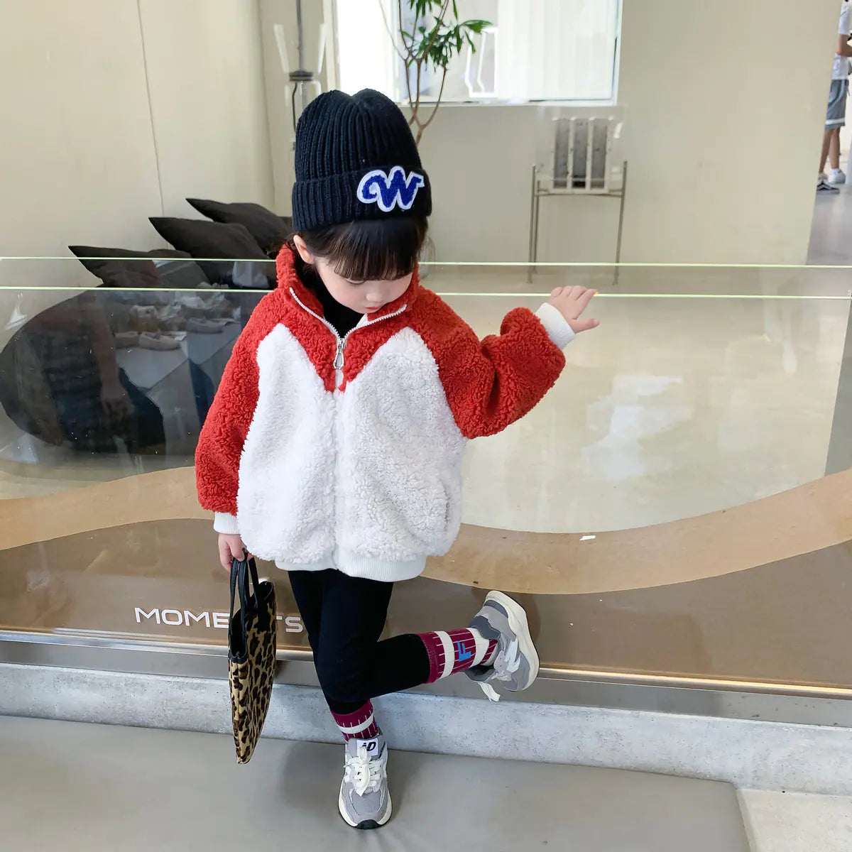 Girls' Thick Lamb Velvet Coat for Winter Wear