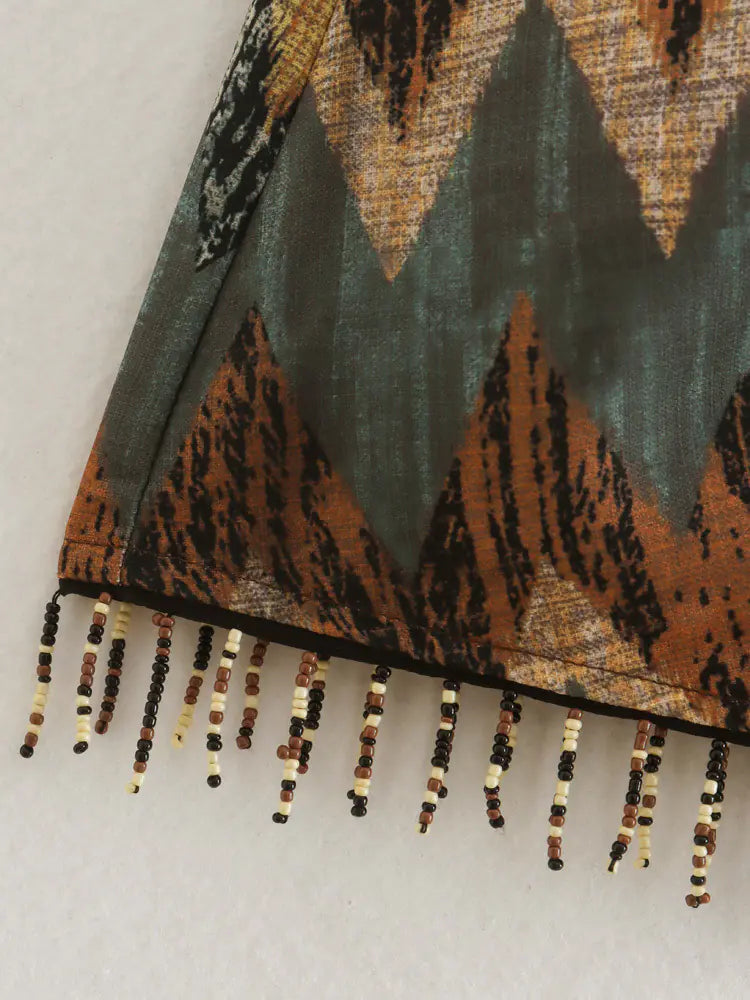 2022 Summer Women's High Waist Printed Mini Skirt