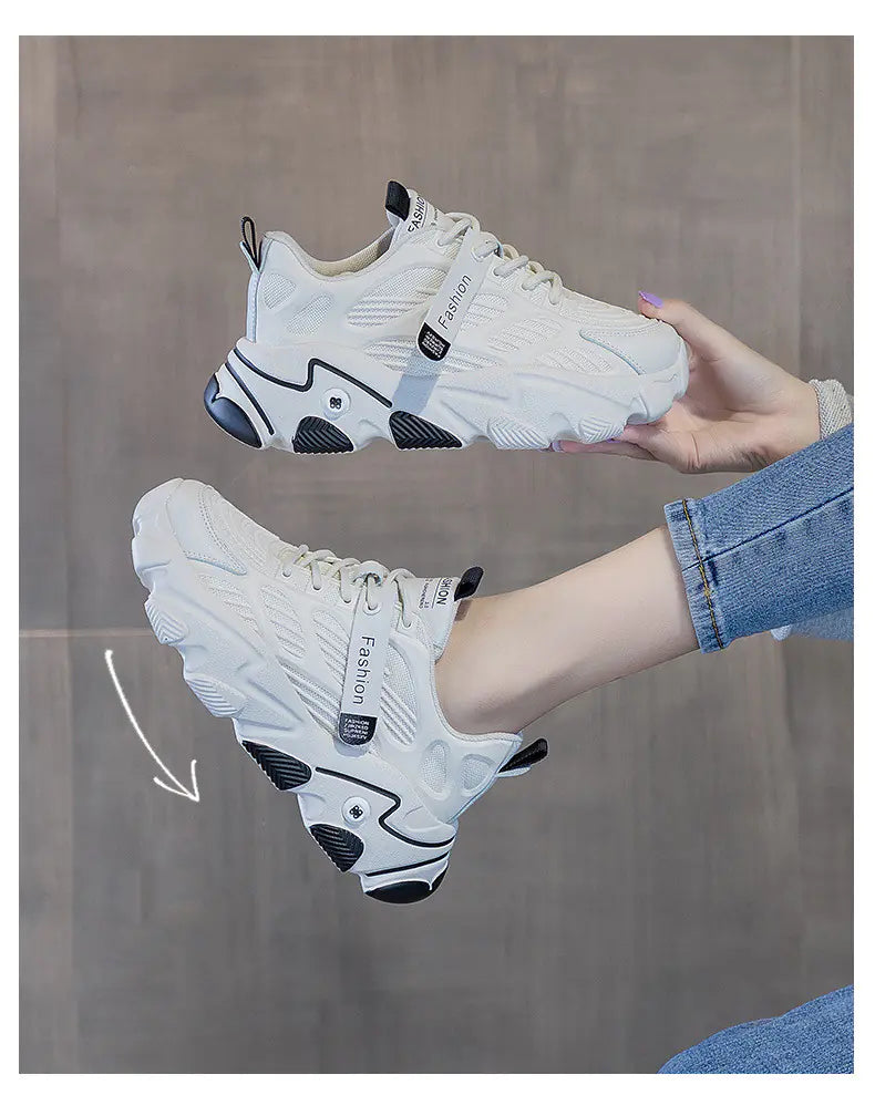 Breathable Thick Sole Casual Dad Sneakers for Women