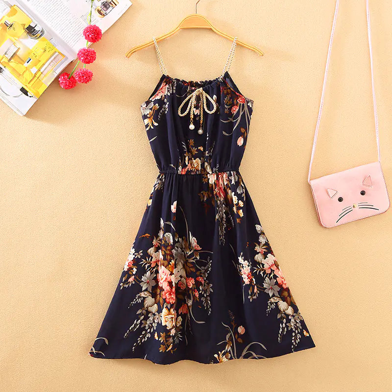 Bohemian Floral Chiffon Maxi Dress for Women