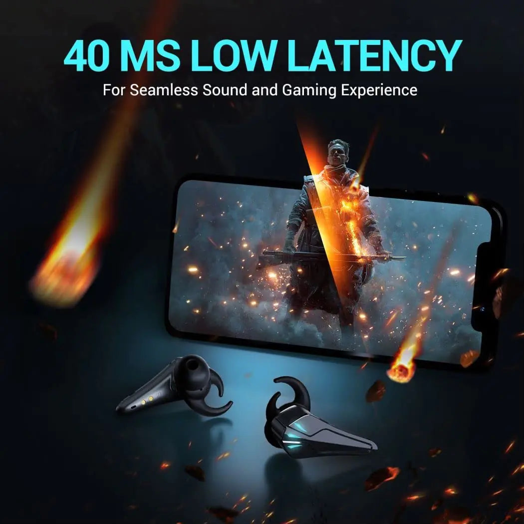 Gaming True Wireless Earbuds with Low Latency and IPX7